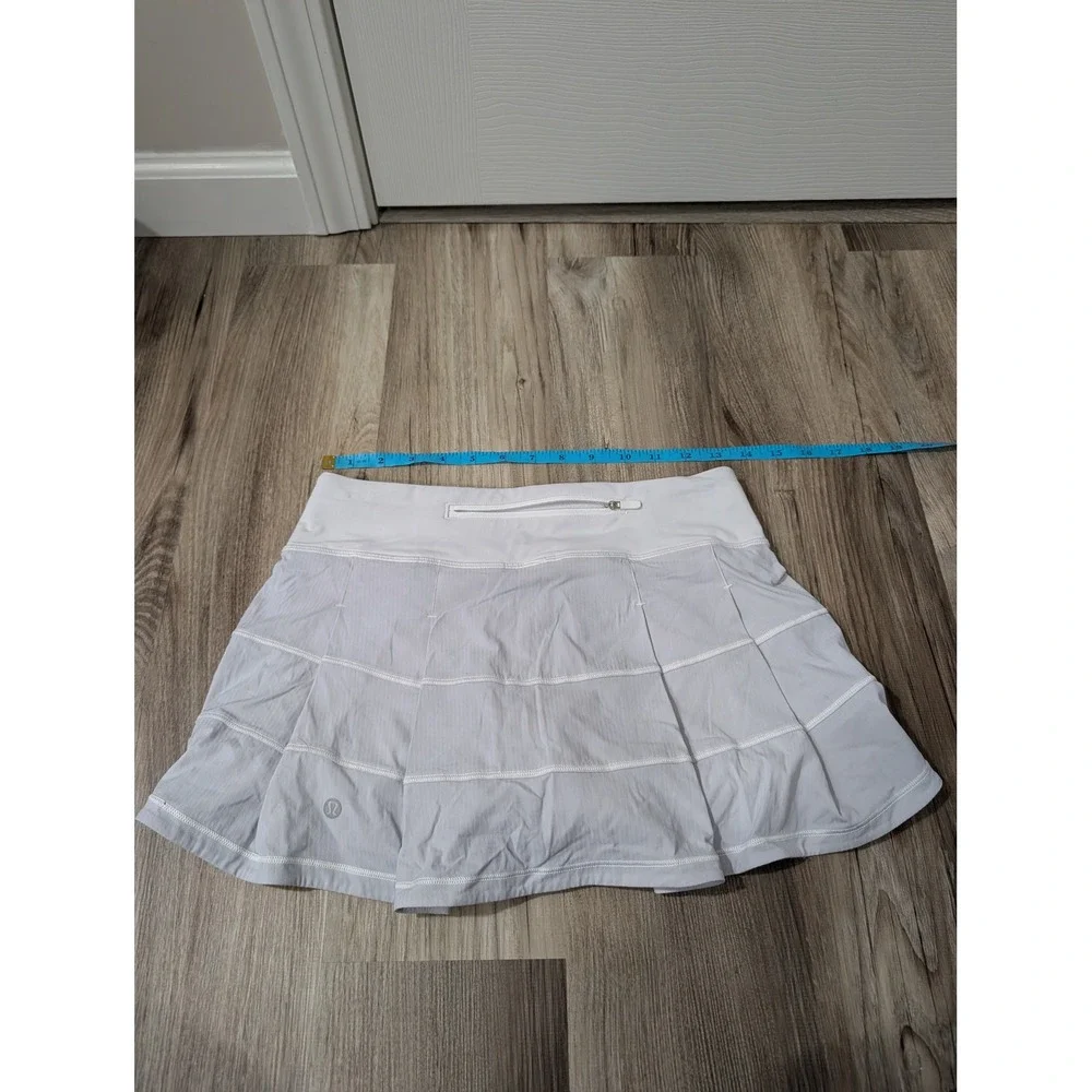 Lululemon, Wmns 4, Pace Rival Mid-Rise Skort, Light Gray, Tennis Golf Activewear